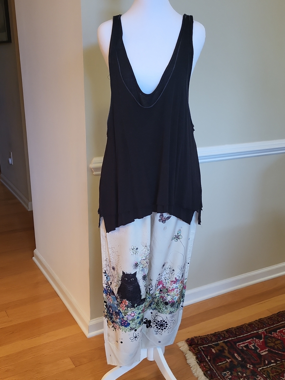We The Free deep black layered tank